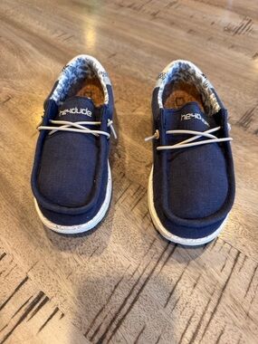 Hey Dude Kids Navy Canvas Slip-On Sneakers